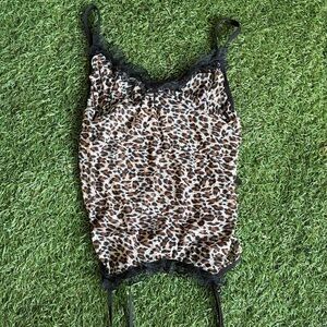 Leopard Mesh cami
